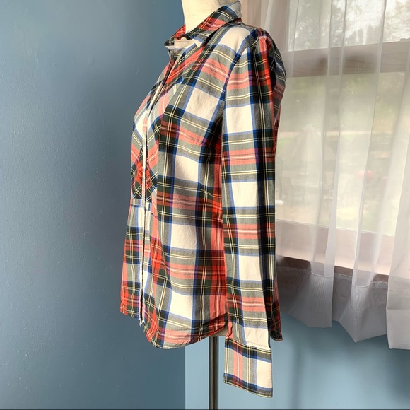 J. Crew Festive Plaid Button Down Shirt - Picture 3 of 8